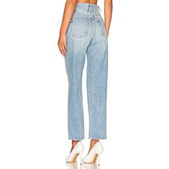 SLVRLAKE London High Rise Straight Ankle Denim Jeans in Sweet Talk | Size 30 - Picture 3 of 12